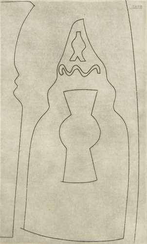 Ben Nicholson OM, British 1894-1982- Curled Turkish Form [Lafranca 66], 1967; etching on wove, a