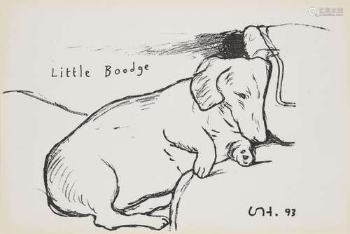 David Hockney OM CH RA, British b.1937- Little Boodge, 1993; offset lithographic poster on wove,