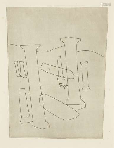 Ben Nicholson OM, British 1894-1982- Palaestra 2 [Lafranca 110], 1967; etching on wove, no edition