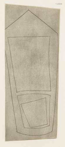 Ben Nicholson OM, British 1894-1982- Single Turkish Form and Squares [Lafranca 127], 1968; a rare