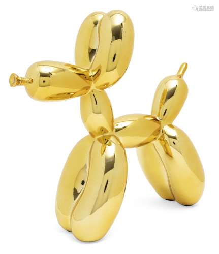 After Jeff Koons, American b. 1955- Balloon Dog (Gold); cold cast resin multiple, numbered 300/999