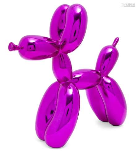 After Jeff Koons, American b. 1955- Balloon Dog (Pink); cold cast resin multiple, numbered 307/999