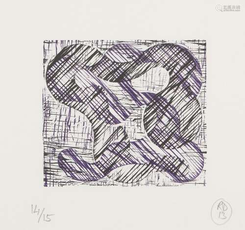 Richard Deacon CBE, British b.1949- Untitled, 2013; relief print in colours, signed, dated and