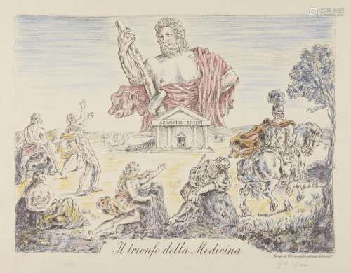 Giorgio de Chirico, Italian 1888-1978- The Triumph of Medicine, 1953; lithograph in colours on wove,