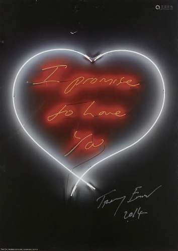 Tracey Emin CBE RA, British b.1963- I Promise To Love You, ; offset lithographic poster on 250gsm