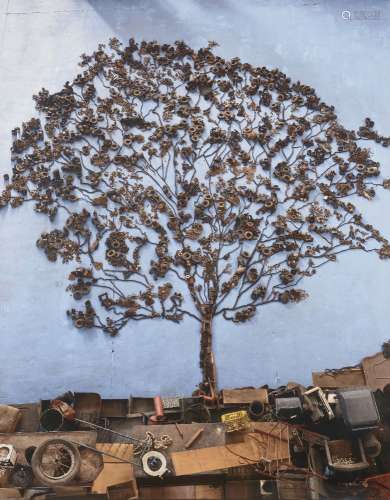 Vik Muniz, Brazilian b.1961- The Tree (Pictures of Junk), 2009; digital C-print on wove, signed