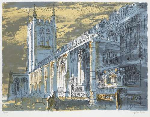 John Piper CH, British 1903-1992- Long Melford Church [Levinson 336], 1982; lithograph in colours on