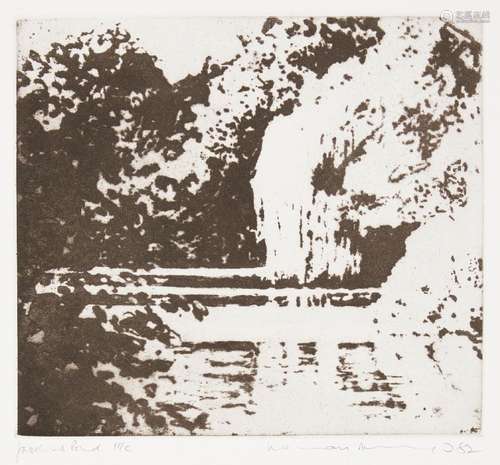 Norman Ackroyd OBE RA, British b.1938- Jackson’s Pond, 1982; etching with aquatint on Whatman