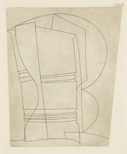 Ben Nicholson OM, British 1894-1982- Still Life With Curves [Lafranca 13], 1966; etching on wove,