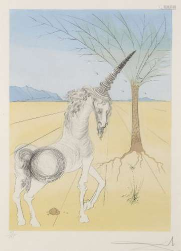 Salvador Dali, Spanish 1904-1989- Joseph [Michler & Löpsinger 622], 1973; drypoint with stencil in