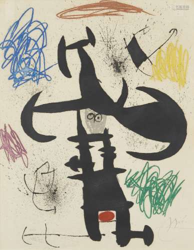 Joan Miró, Spanish, 1893-1983- Le Souffre Douleur [Dupin 539], 1970; etching with aquatint and