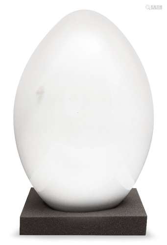 Herbert Distel, Swiss b.1942- Ei, 1967; resin multiple in white, signed and numbered 69 to base,