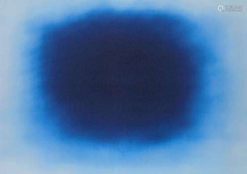 Sir Anish Kapoor CBE RA, British b.1954- Breathing Blue; digital print in colours, numbered 10/100