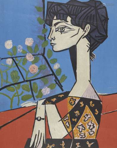 Pablo Picasso, Spanish 1881-1973- Jacqueline with Flowers [Czwiklitzer 104], 1956; lithographic