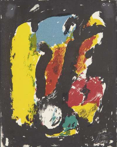 Asger Jorn, Danish 1914-1973- Untitled, 1968; lithograph in colours on wove, signed, dated and