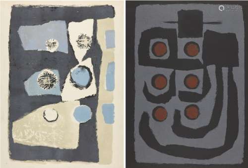 Clifford Ellis, British 1907-1985- Untitled, 1953/60; two lithographs in colours on wove, each sheet