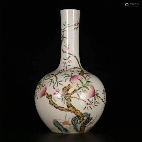 Qianlong famille rose celestial vase