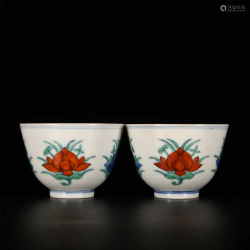 Yongzheng Doucai Flower Cup