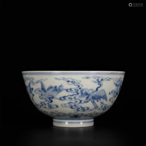 Yongzheng blue and white bowl