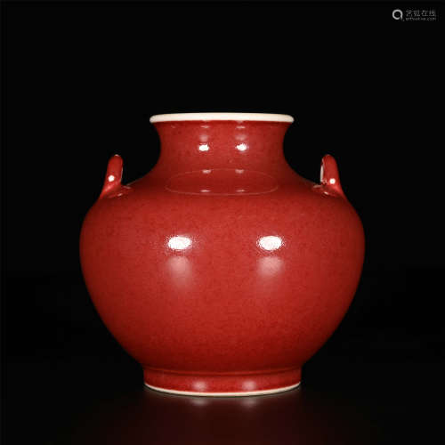 Qianlong jihong amphibian vase