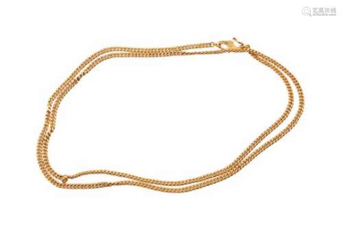 A 22-kt golden necklace. China, first half of 20th century. Total weight approx. 12.1 g.