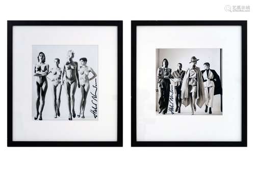 pendant ot two Helmut Newton photo prints - handsigned - - NEWTON HELMUT (1920 - [...]