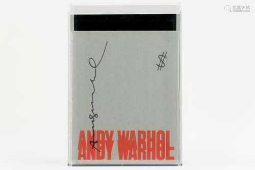 Andy Warhol handsigned (and with dollar sign) book of the exhibition in 