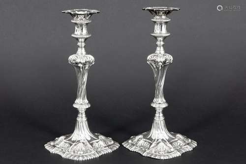 superb pair of 18th Cent. English candlesticks in marked and William Cafe signed [...]