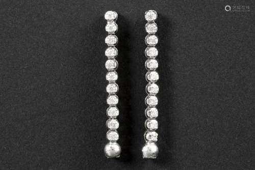 pair of earrings in white gold (18 carat) with ca 0,80 carat of high quality [...]