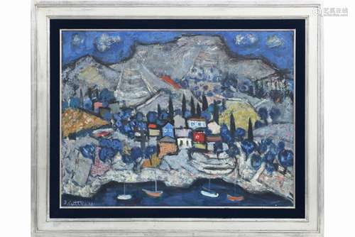 20th Cent. Croatian oil on canvas - signed Djuro Pulitika - - DJURO PULITIKA (1922 [...]