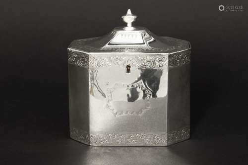 18th Cent. neoclassical tea box in marked and 