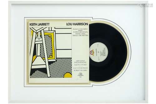 framed Roy Lichtenstein handsigned record cover with a record with modern [...]