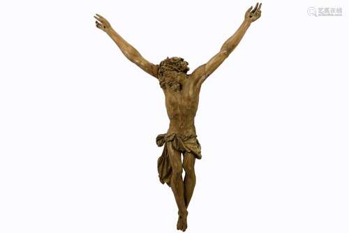 17th/18th Cent. wooden Christ's corps - - VLAANDEREN - ca 1700 vrij grote [...]