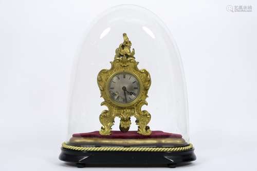 19th Cent. French clock in guilded bronze with 