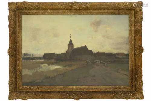 20th Cent. Dutch oil on canvas - signed Hendrik Peter Groen - - GROEN HENDRIK [...]