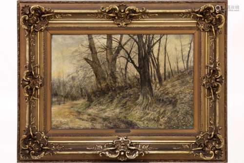 19th Cent. oil on canvas - signed Charles Warland - - WARLAND CHARLES (1856 - [...]