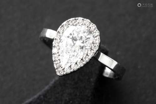 beautiful ring in white gold (18 carat) with a central 1,36 carat D-white very high [...]