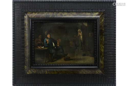 17th Cent. oil on panel from the cercle of Adriaen Brouwer - - BROUWER ADRIAEN [...]