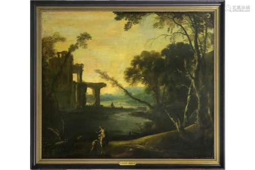 18th Cent. French oil on canvas (on canvas) - attributed to Claude Joseph Vernet - [...]