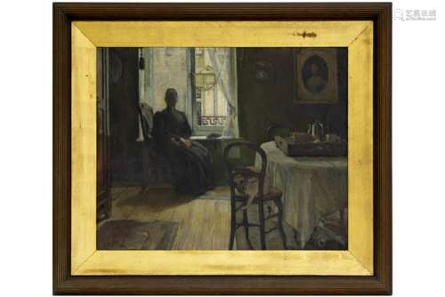 early 20th Cent. Belgian oil on canvas - signed Maurice Pirenne - - PIRENNE [...]