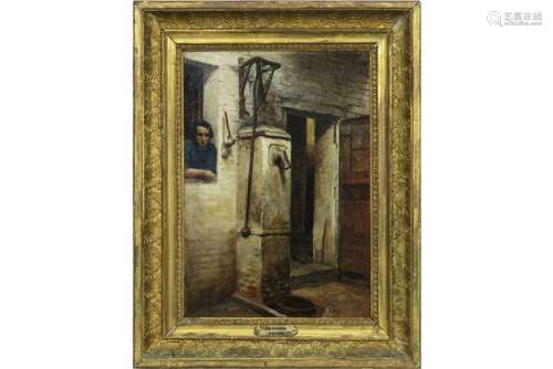 19th Cent. Belgian oil on canvas - with remains of the signature and with certificate [...]