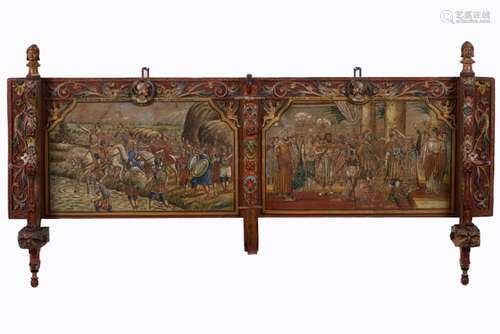 19th Cent. Sicilian part of a luxury carriage in wood with the original paintings - [...]