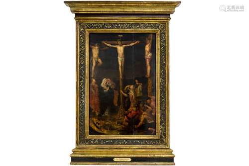 late 16th Cent.Flemish oil on panel (oak) by a follower of Gillis Mostaert - - [...]