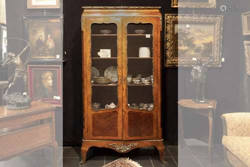 'antique' French Louis XV style library bookcase in rose-wood with mountings in [...]