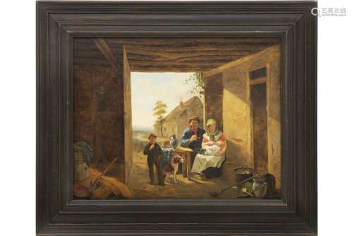 early 19th Cent. oil on panel - signed Constantin Fidelio Coene and dated 1822 - [...]