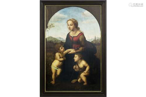 18th/19th Cent. European oil on canvas with a typical Renaissance representation of [...]