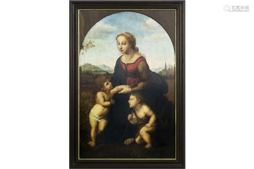 18th/19th Cent. European oil on canvas with a typical Renaissance representation of [...]