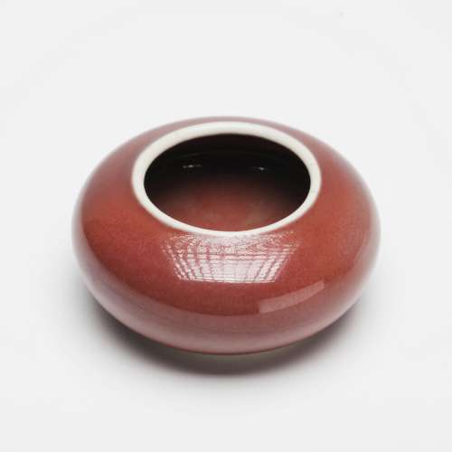 清乾隆祭红釉水盂
A rare red-glazed water bowl for sacrifice, Qianlong period, Qing Dynasty