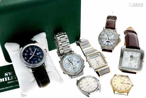 Lot (7) horloges.