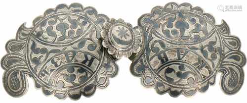 Gesp niello (Rusland Minsk 1879) zilver.